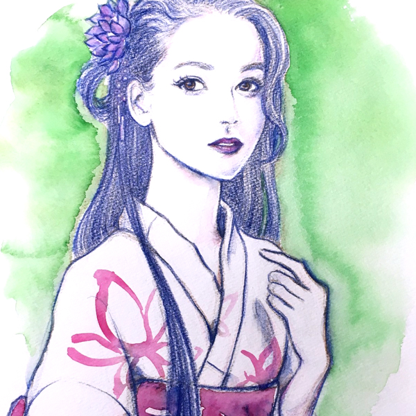 A Girl in Yukata
